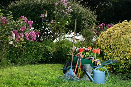 Beautiful Feltham garden with lush greenery